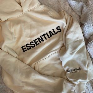 ESSENTIALS cream hoodie